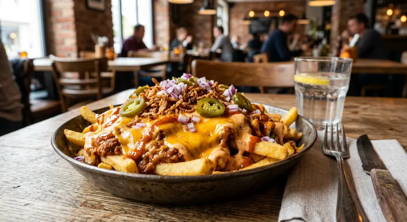 143.  POMMES CHILLI CHEESE